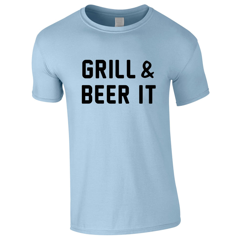 Grill And Beer It Tee In Sky