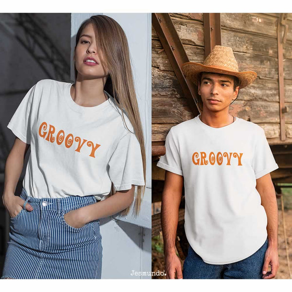 Groovy Slogan Printed T Shirt