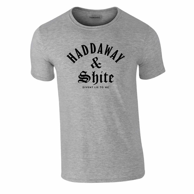 Haddaway And Shite Tee In Grey