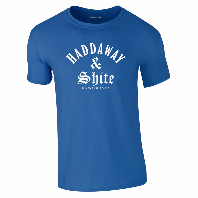 Haddaway And Shite Tee In Royal Blue