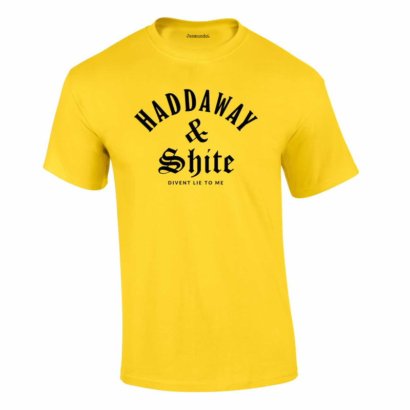 Haddaway And Shite Tee In Yellow