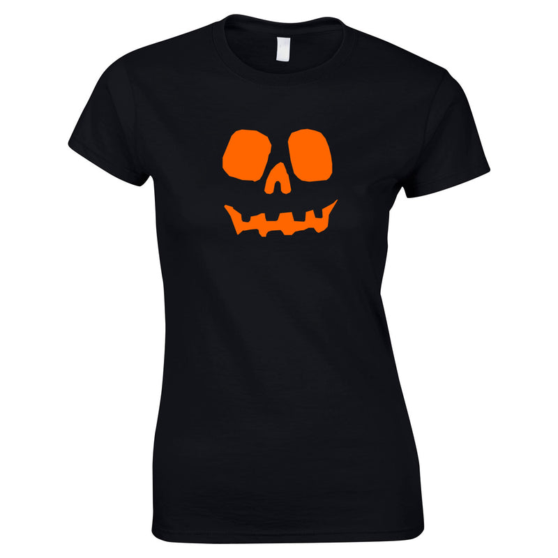 Halloween Pumpkin Women's Top in Black