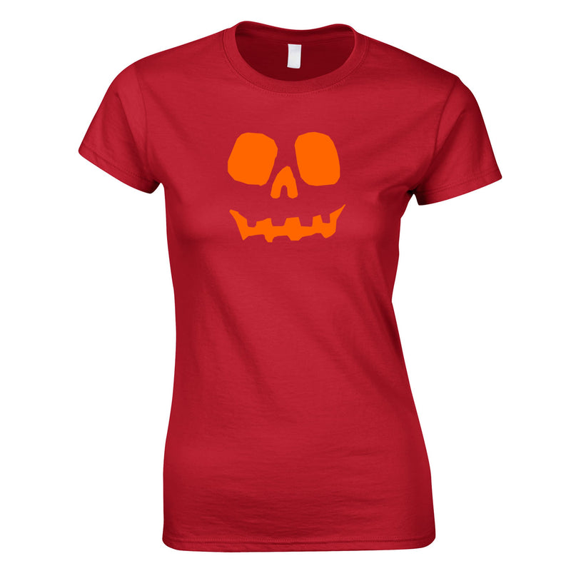 Halloween Pumpkin Women's Top in Red