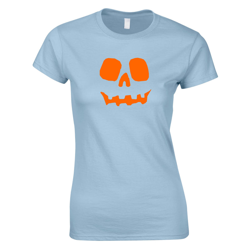 Halloween Pumpkin Women's Top in Sky