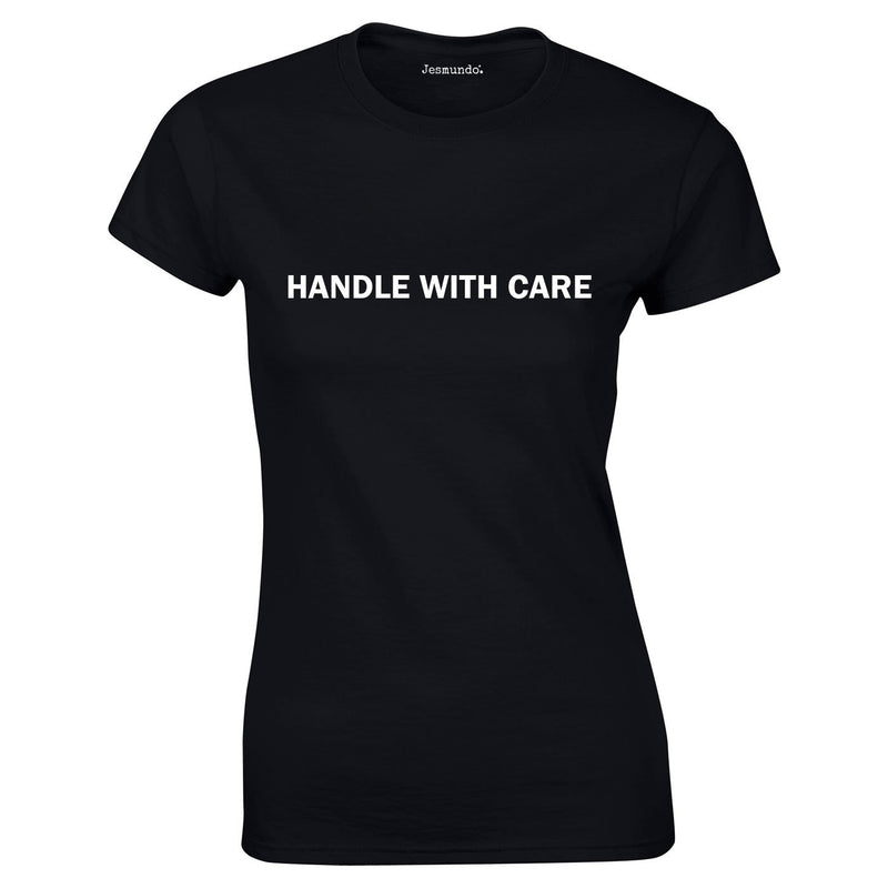 Handle With Care Ladies Top In Black