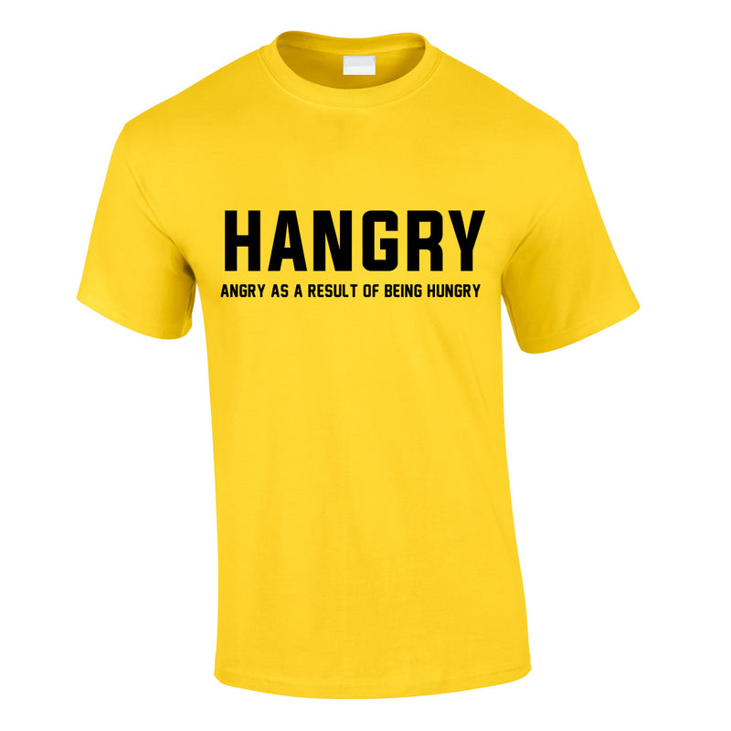 Hangry - Hungry And Angry Tee In Yellow