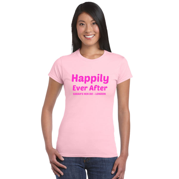 Happily Ever After Hen Party Personalised Tops