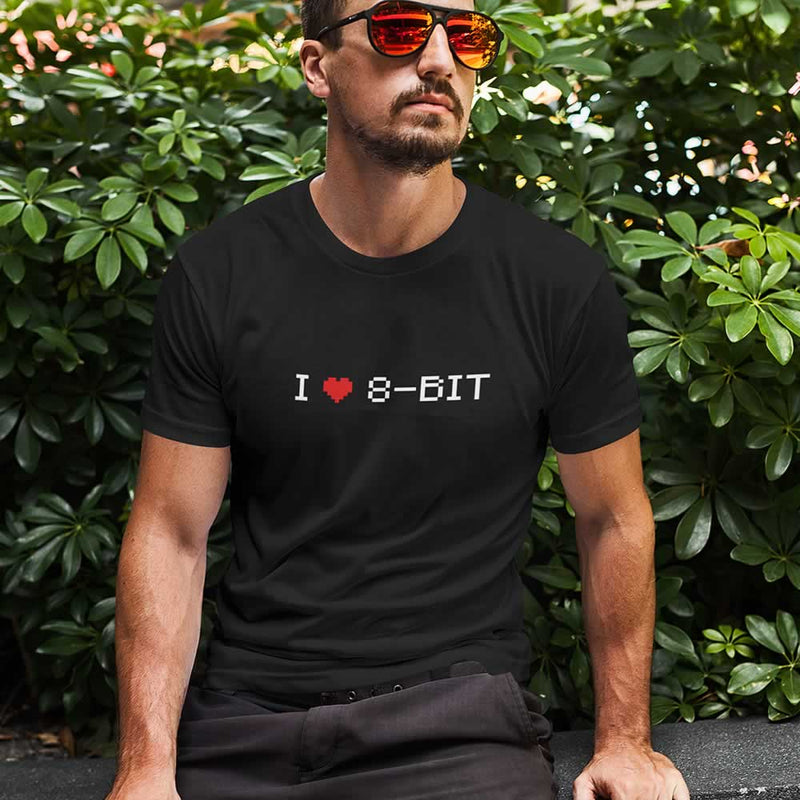 I Heart 8-Bit Retro Gaming Tee