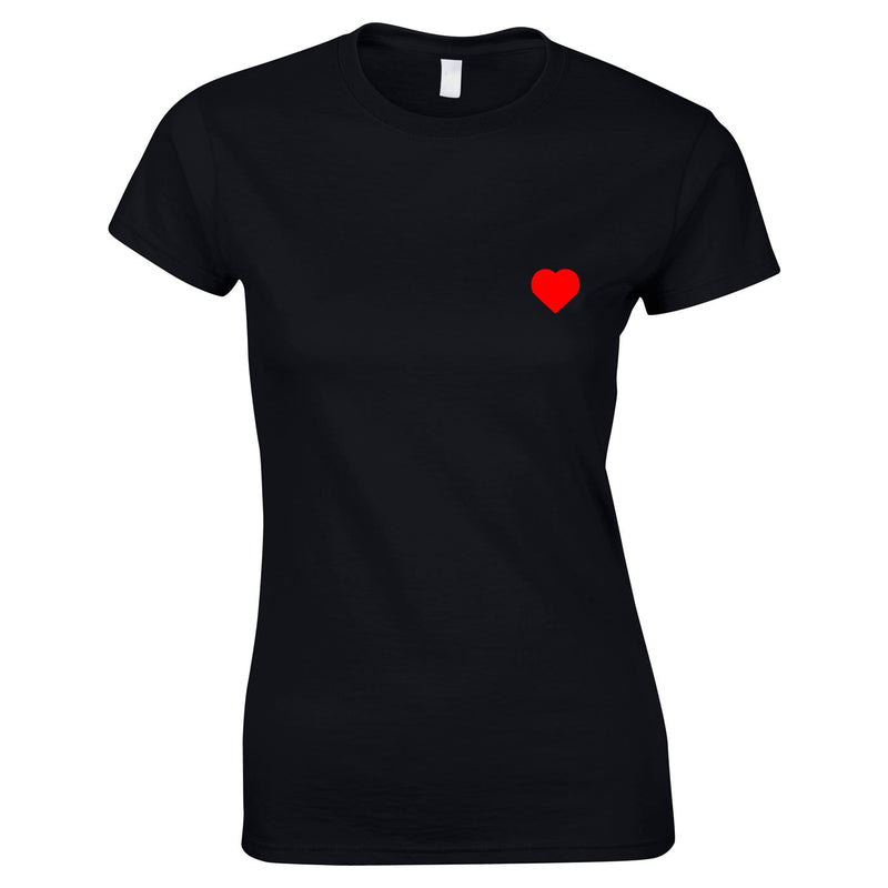 Heart Small Graphic Logo Top In Black