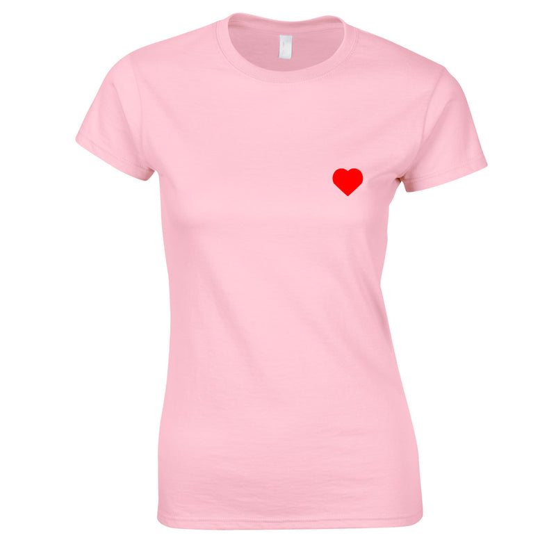 Heart Small Graphic Logo Top In Pink