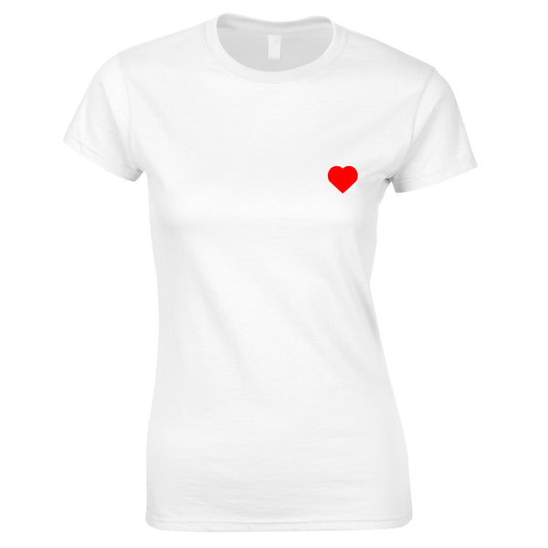 Heart Small Graphic Logo Top In White