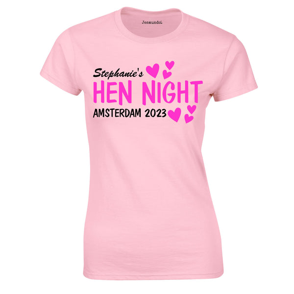 Personalised Slogan Printed Hen Party T Shirts