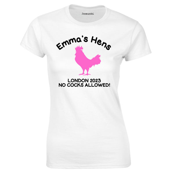 No Cocks Allowed Hen Do T Shirts