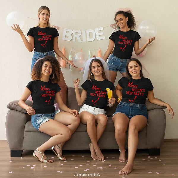 Horny Devil Theme Hen Party T-Shirts