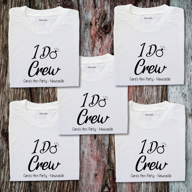 I Do Crew Personalised Hen Party T Shirts