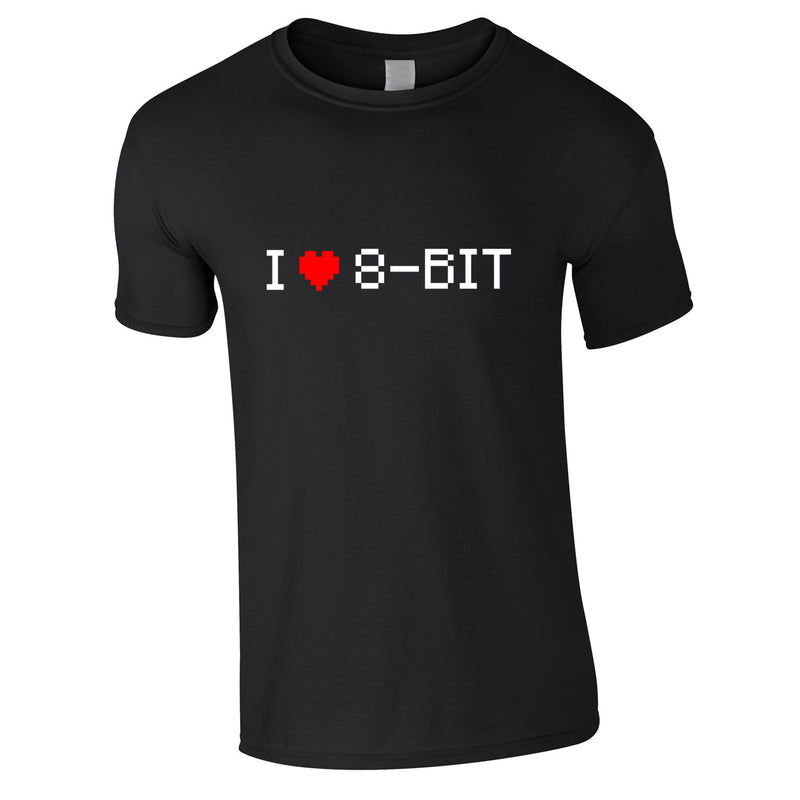 I Heart 8-Bit Tee In Black