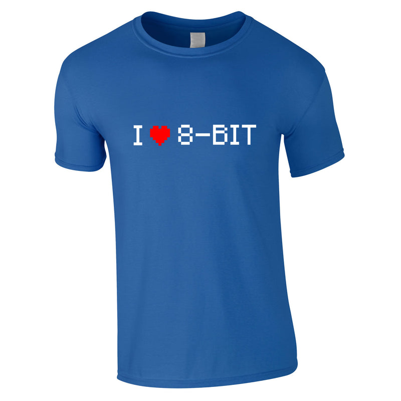 I Heart 8-Bit Tee In Royal