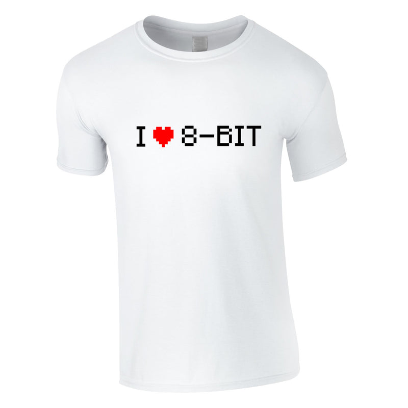 I Heart 8-Bit Tee In White