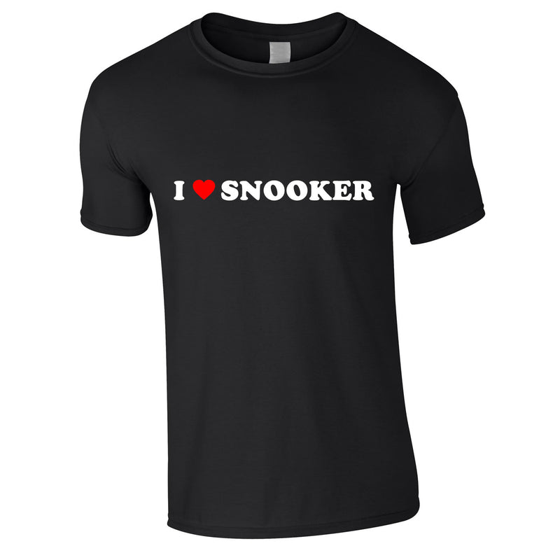 I Love Snooker Tee In Black