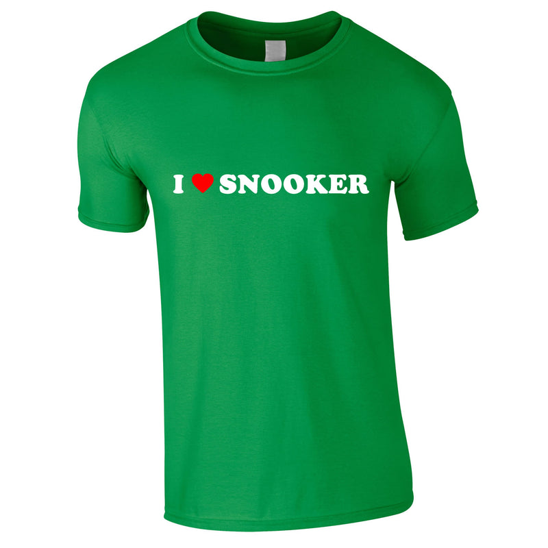 I Love Snooker Tee In Green