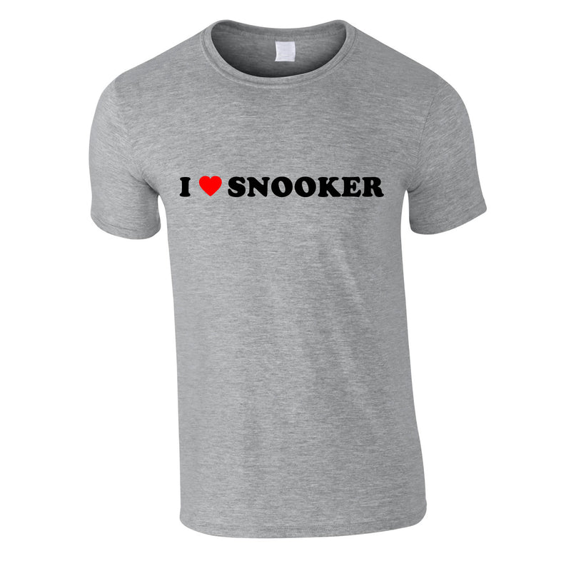 I Love Snooker Tee In Grey