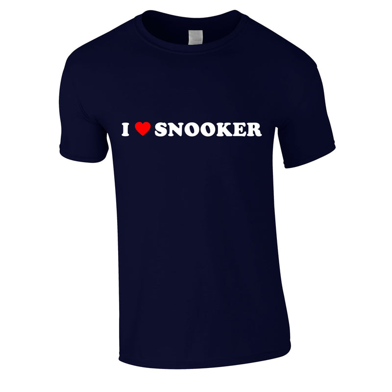 I Love Snooker Tee In Navy