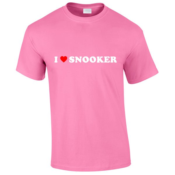 I Love Snooker Tee In Pink