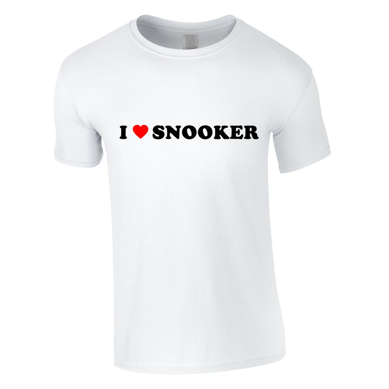 I Love Snooker Tee In White
