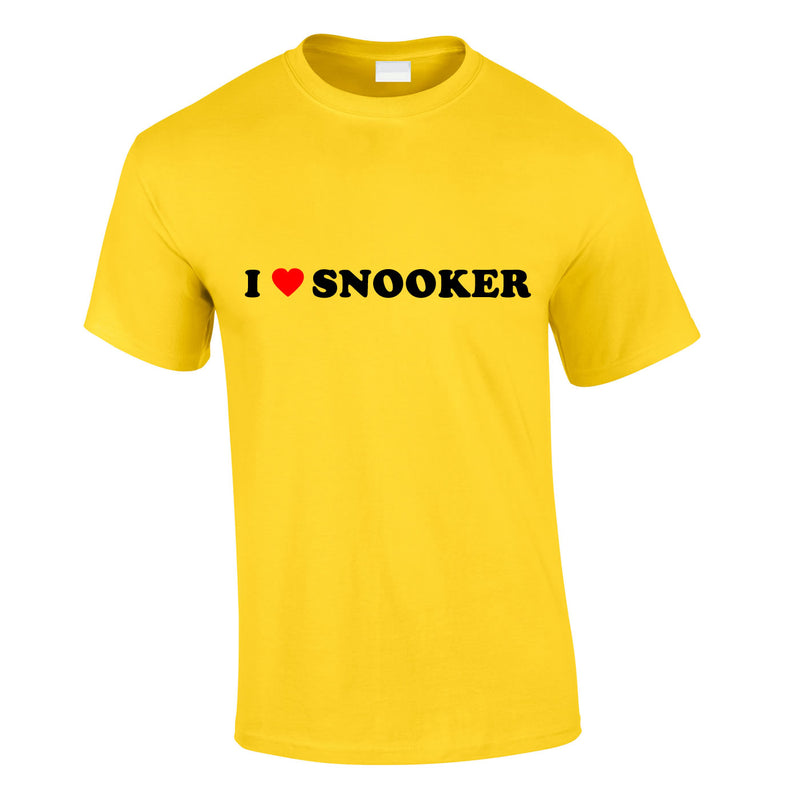 I Love Snooker Tee In Yellow