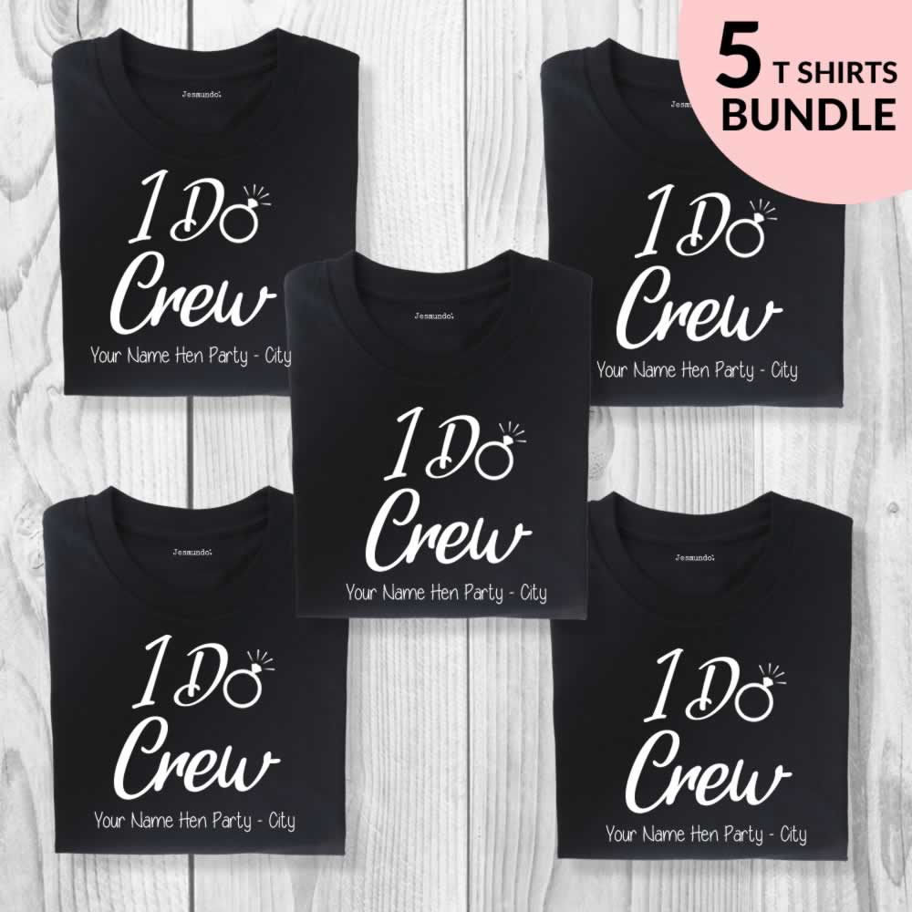 I Do Crew Hen Do T-Shirt Pack For Hen Party