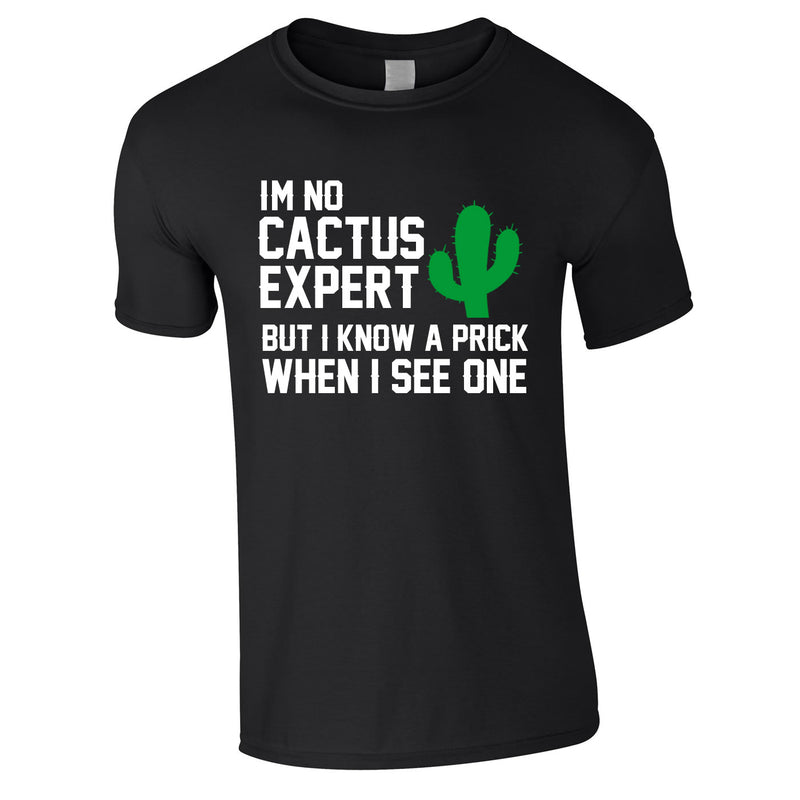I'm Not Cactus Expert Tee In Black