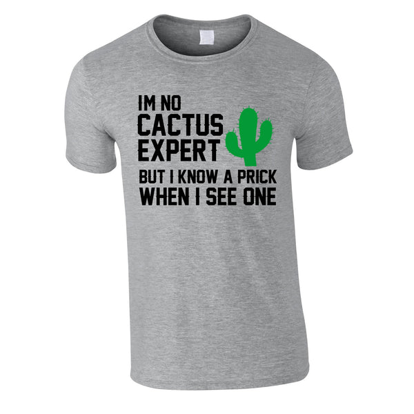 I'm Not Cactus Expert Tee In Grey