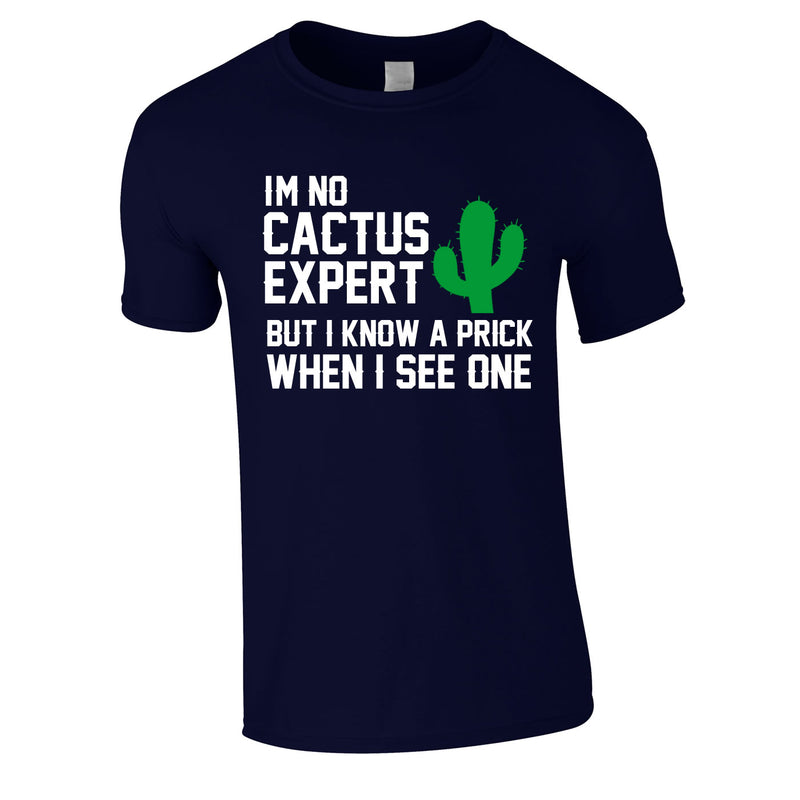 I'm Not Cactus Expert Tee In Navy