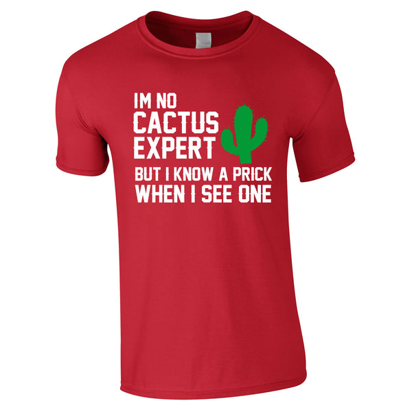 I'm Not Cactus Expert Tee In Red