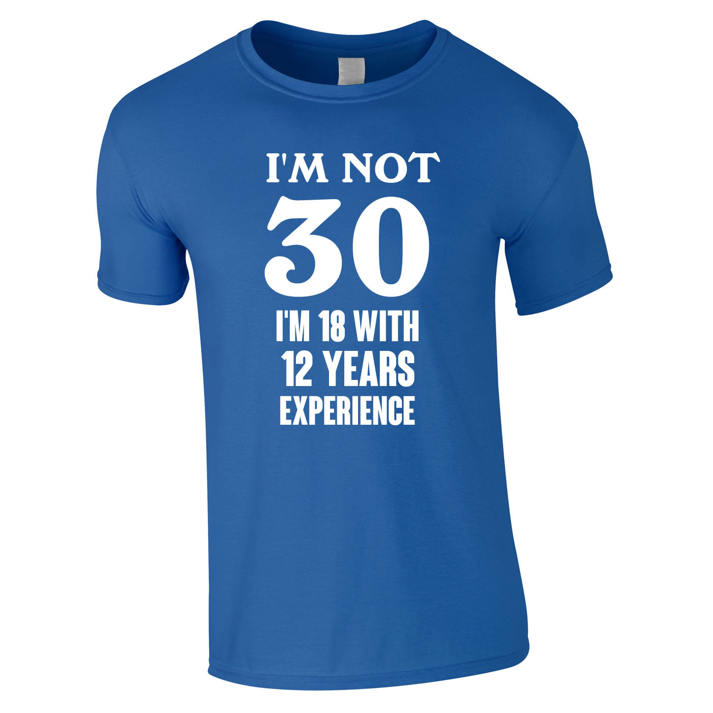 I'm Not 30 I'm 18 With 12 Years Experience Tee In Royal
