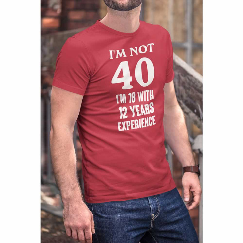 40th Birthday Neon Print T-Shirt