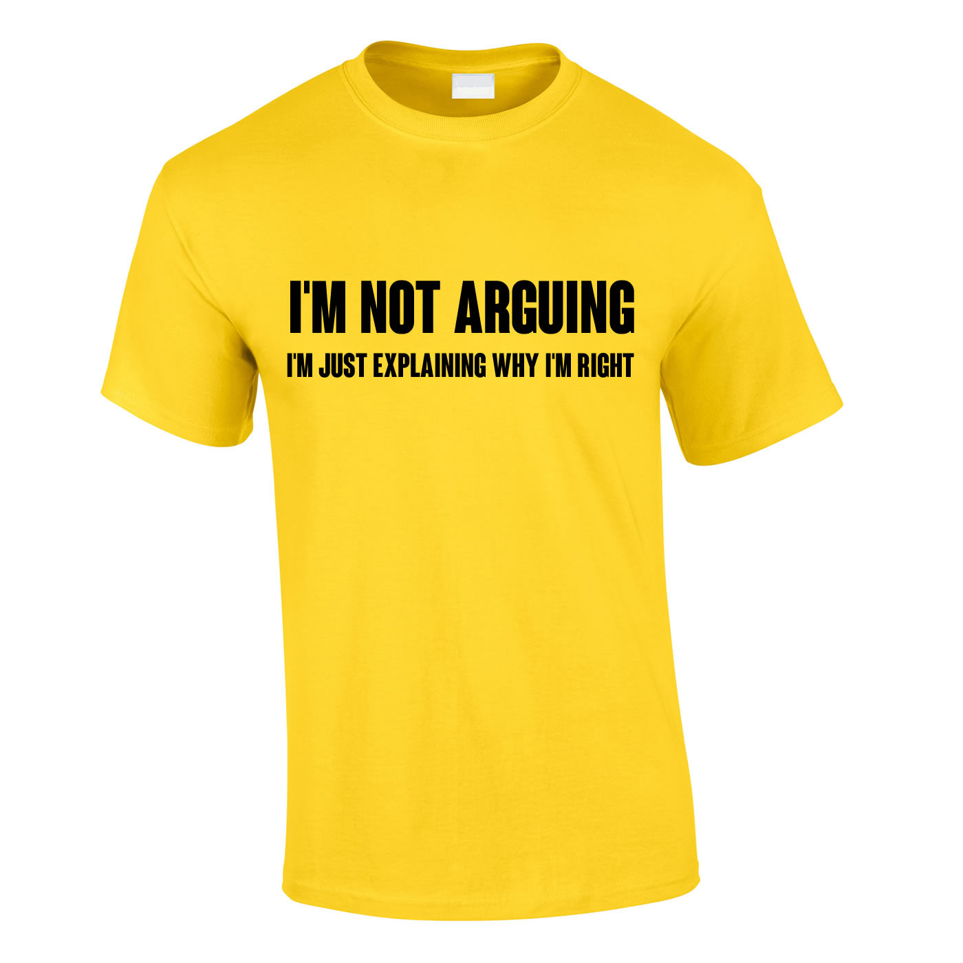 I'm Not Arguing Tee In Yellow