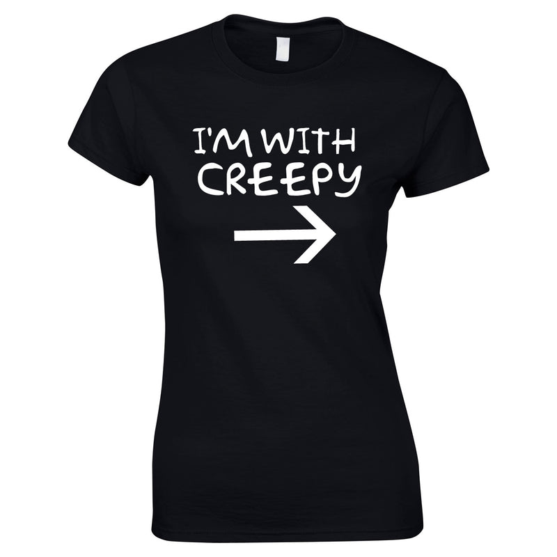 I'm With Creepy Women's Top In Black