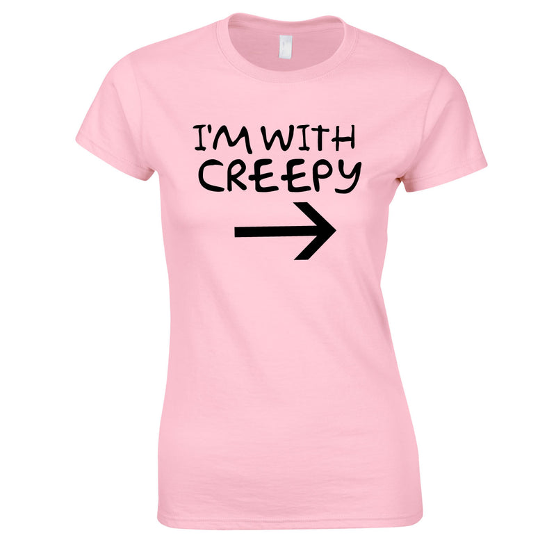 I'm With Creepy Women's Top In Pink