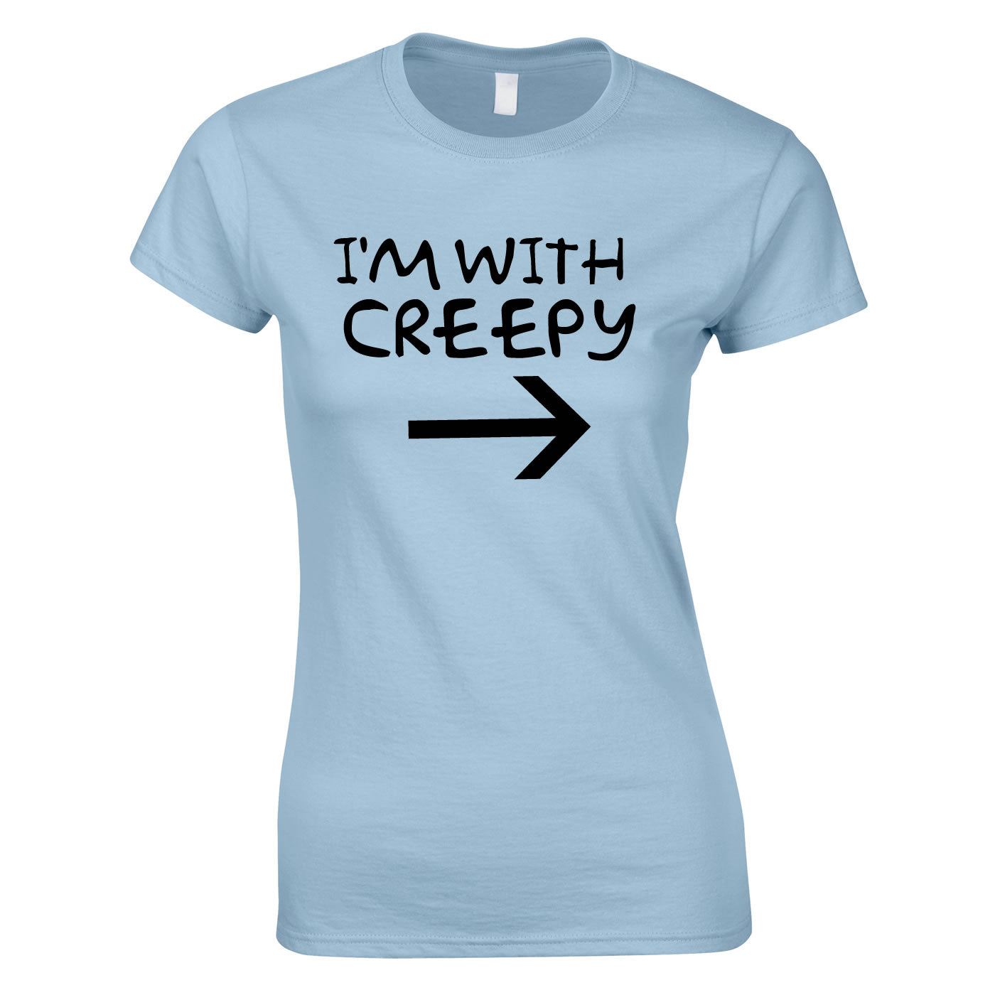 I'm With Creepy Women's Top In Sky