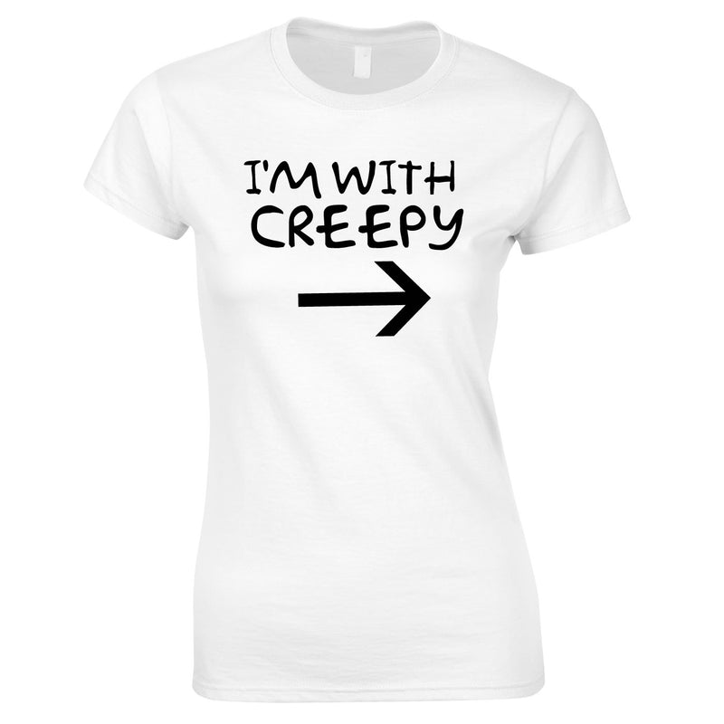 I'm With Creepy Women's Top In White
