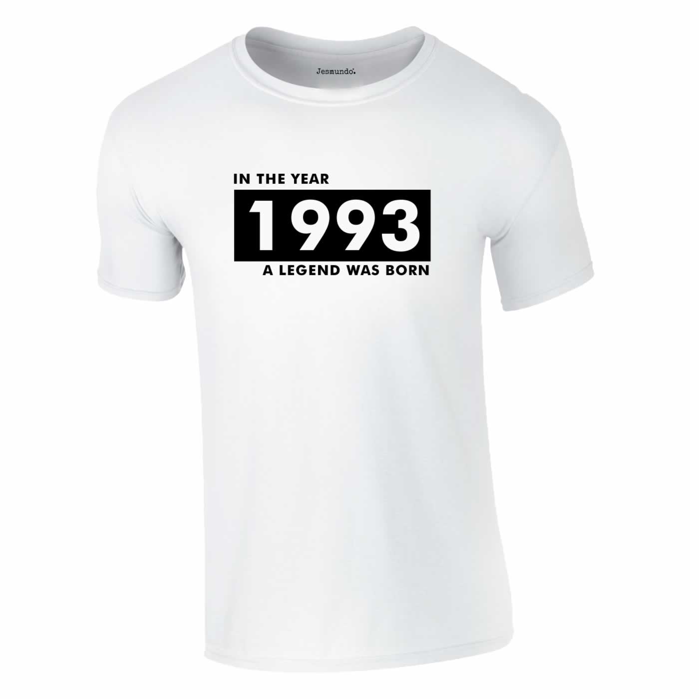 In The Year 1993 A Legend Was Born Tee In White