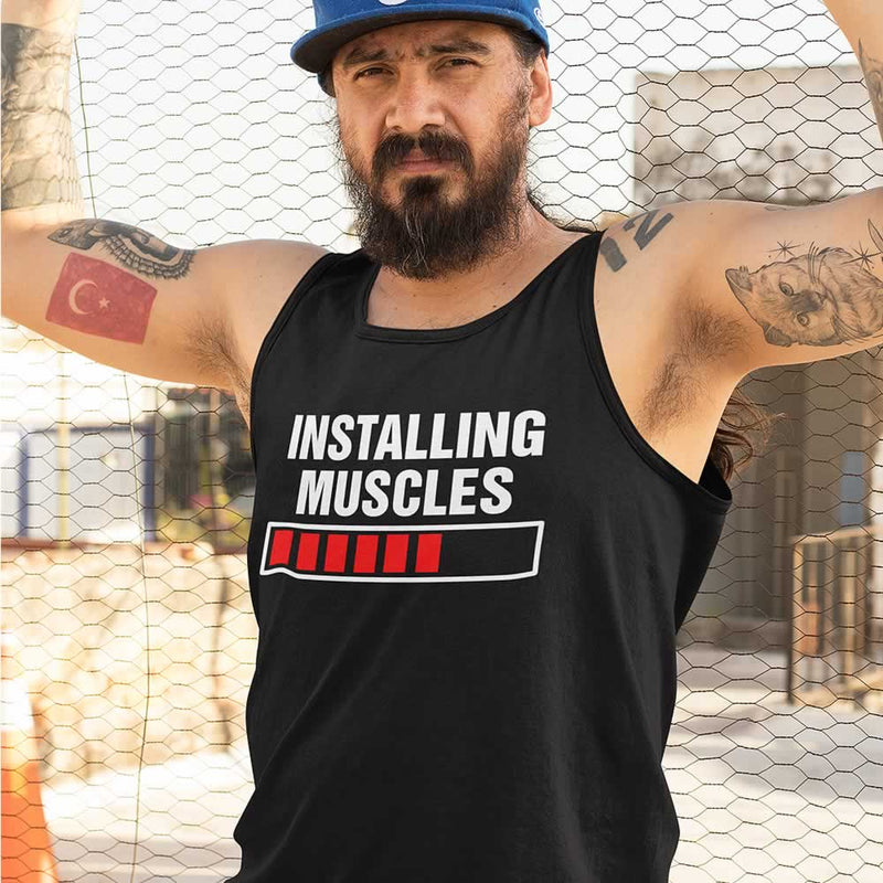 Installing Muscles Please Wait Vest For Men