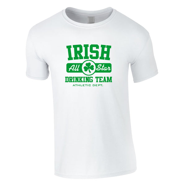 Irish Drinking Team Tee In White