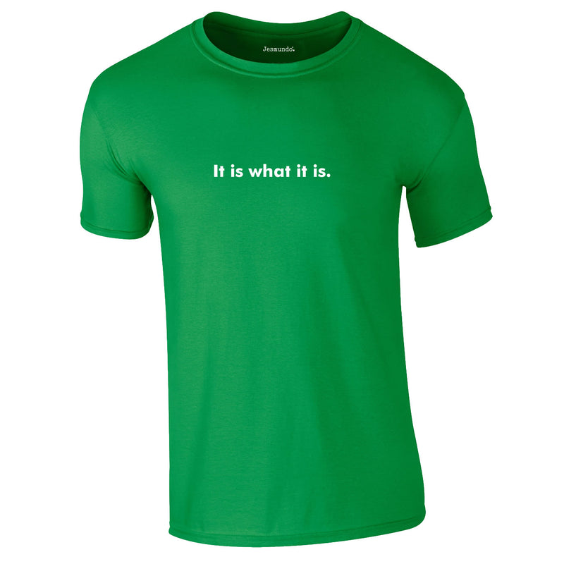 It Is What It Is Men's Tee In Green