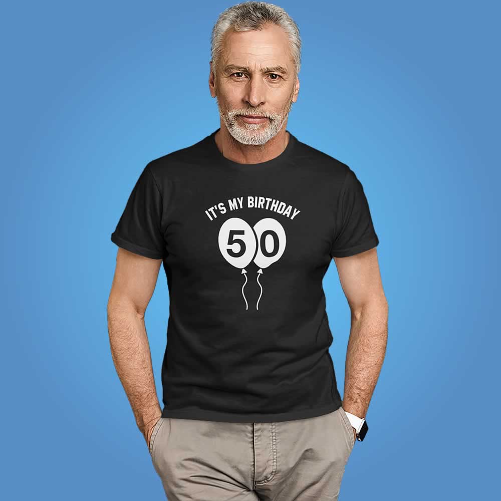 Men's 50th Birthday Balloons T-Shirt