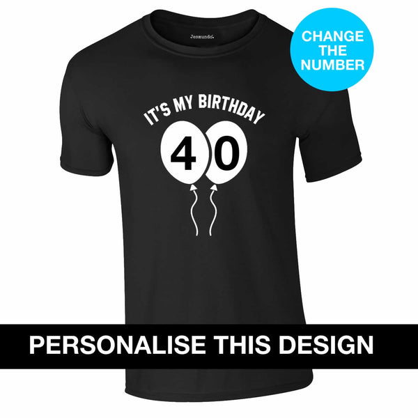 It's My Birthday Balloons Personalised T-Shirt