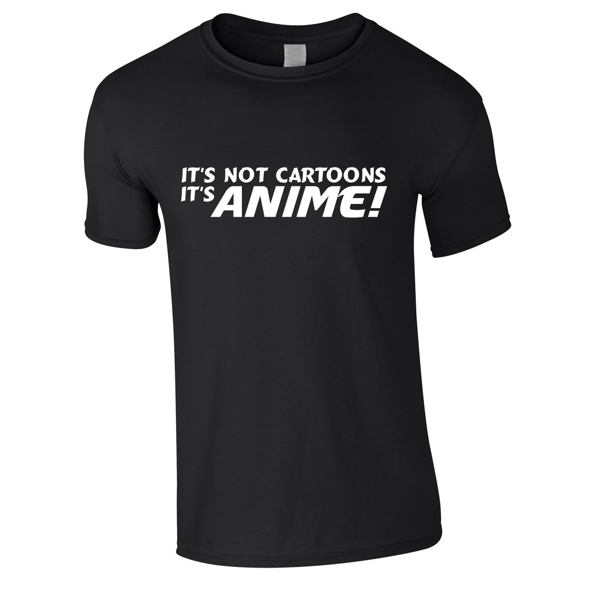 It's Not Cartoons It's Anime Tee In Black