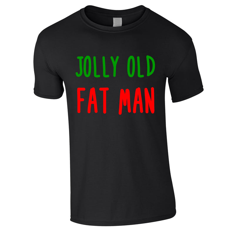 Jolly Old Fat Man Tee In Black