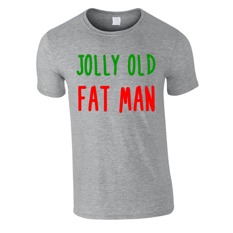 Jolly Old Fat Man Tee In Grey